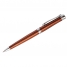 Ручка шариковая Delucci черная, 0,8мм, корпус рыже-коричневый/хром, механизм поворотный, подар.уп.