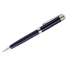 Ручка шариковая Delucci черная, 0,8мм, корпус черно-синий/хром, механизм поворотный, инд. уп.