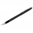 Ручка перьевая Golden Prestige синяя, 0,8мм, корпус черный/золото, пластик.футляр