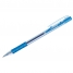 Ручка шариковая автоматическая OfficeSpace синяя, 1мм, грип, прозрачный корпус