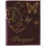 Обложка для паспорта OfficeSpace кожа тип 2, красный, тиснение золото бабочки