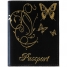 Обложка для паспорта OfficeSpace кожа тип 2, черный, тиснение золото бабочки