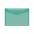 Пaпка-конверт на кнопке А4, 120мкм, зеленая
