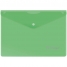 Папка-конверт на кнопке A5, 180мкм, зеленая