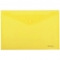 Папка-конверт на кнопке А4, 180мкм, желтая