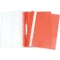 Папка-скоросшиватель пластик. перф. А4, 180мкм, оранжевая
