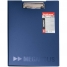 Папка-планшет с зажимом MEGAPOLIS, жесткий пластик, синий, внутренний карман