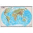 Карта Мира физическая 1:25млн. (1,22*0,79) в картонном тубусе, на рейках