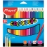 Карандаши Color Peps 24цв., трехгран., заточен., картон. уп., европодвес