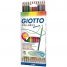 Карандаши GIOTTO STILNOVO BICOLOR AST 24цв., 12шт., двусторонние, картон. уп., европодвес