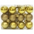 Набор пластиковых шаров 12 шт, 30 мм, золотой