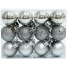 Набор пластиковых шаров 12 шт, 30 мм, серебряный