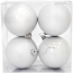 Набор пластиковых шаров 4 шт, 80 мм, белый