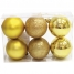Набор пластиковых шаров 6 шт, 60 мм, золотой