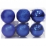 Набор пластиковых шаров 6 шт, 60 мм, синий