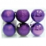 Набор пластиковых шаров 6 шт, 60 мм, фиолетовый