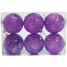 Набор пластиковых шаров 6 шт, 80 мм, фиолетовый