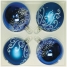 Набор стеклянных шаров Снежный узор 4 шт, 75 мм