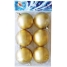 Набор шаров 6MA-gold, золотой матовый,d-6см,6шт,пластик