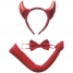 Карнавальный набор: рога чертёнка, хвост и галстук-бабочка, красный