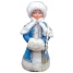 Декоративная кукла Снегурочка голубая под елку 35 см