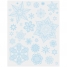 Новогоднее оконное украшение Снежинки голубые 30*38 см
