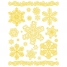 Новогоднее оконное украшение Снежинки золотые 30*38 см