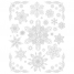 Новогоднее оконное украшение Снежинки серебряные 30*38 см