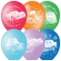 Воздушные шары, 100шт, М12/30см, Дисней Тачки 2, пастель, растровый рисунок