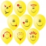 Увеличить Воздушные шары, 100шт, М12/30см, Смайл YELLOW, пастель шелк