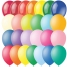 Воздушные шары, 100шт, М12/30см, ассорти, пастель+декор