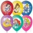 Воздушные шары, 50шт, М12/30см., Дисней Принцессы, 4цв., пастель, шелк