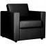 Кресло для отдыха Симпл, обивка terra 118 чёрный