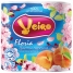 Бумага туалетная VEIRO Floria 2сл, 4рул/упак, с рисунком, аромат персика